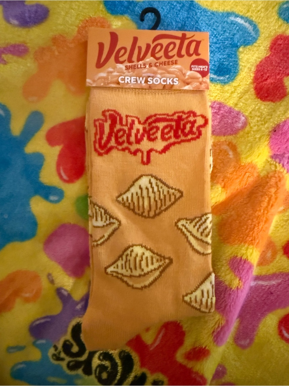 Velveeta Shells & Cheese Crew Socks - Yellow
